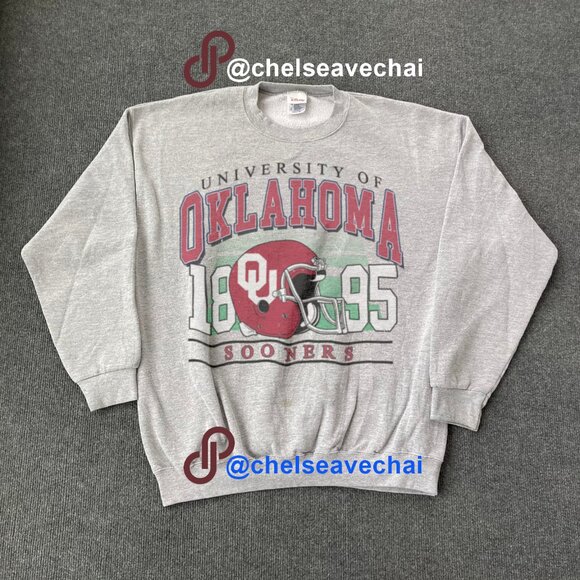 Vintage University of Oklahoma Football Sweatshirt, Oklahoma Sooners Shirt tee - Picture 1 of 4